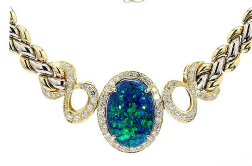 Chimento opal necklace estate - opal,